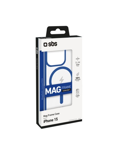 SBS TEMAGCOLIP1561B IPHONE 15   COVER MAGFRAME BLU