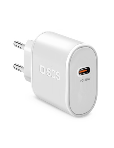 SBS TETR1CPD30 CARICATORE DA RETE USB-C PD 30W BIANCO