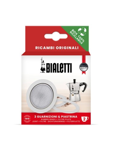 BIALETTI 0800032 BLISTER 3 GUARN.+1PIASTR. 2TZ.