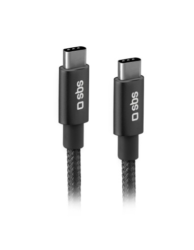 SBS TECABLETCC20BK CAVO USB-C/USB-C 2.0 1,5M CAVO CORDONATO NERO