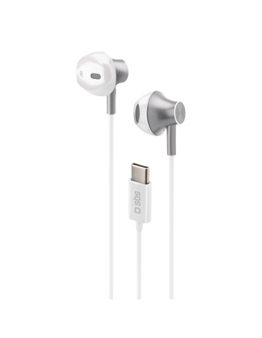 SBS TEEARTYCMETW AURICOLARI SEMI IN-EAR IN METALLO USB-C BIANCO