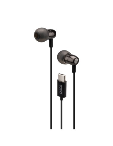 SBS TEINEARTYCMETK AURICOLARI SEMI IN-EAR IN METALLO USB-C NERO