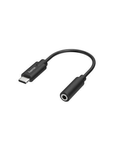 HAMA 200318 CAVO ADATTATORE USB-C/JACK 3,5" M/F 10CM NERO