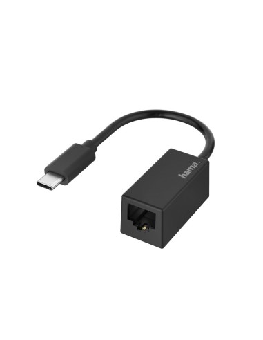 HAMA 200322 ADATTATORE USB-C/LAN M/F GIGABIT NERO