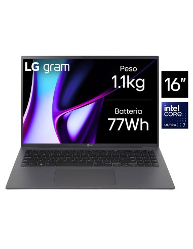 LG GRAM 16Z90S NOTEBOOK U7 155H    16GB/SSD512/INTEL ARC/16" 2K IPS