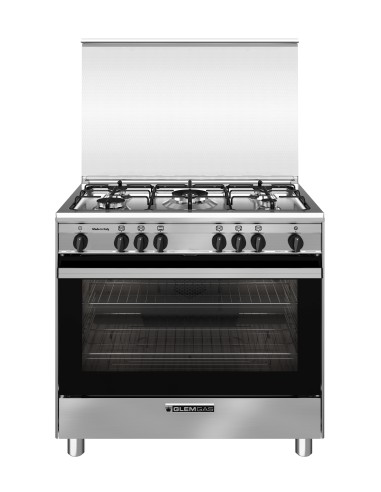 GLEM_GAS SA965VI CUCINA 90X60 INOX 5F+1TC F.GIG. GAS VENTIL. CLASSE A