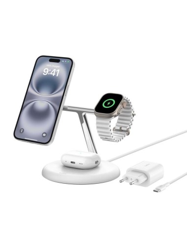 BELKIN WIZ023VFWH SUPPORTO 3IN1 15W QI2 RICARICA WIRELESS BIANCO