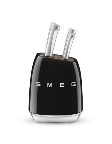 SMEG KBSF02BL CEPPO CON 6 COLTELLI NERO